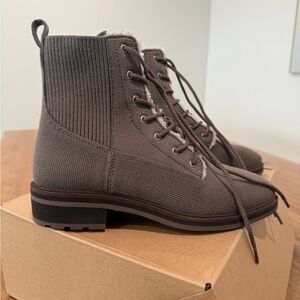 Rothy's Lace Up Boots in Sparrow - LIKE NEW